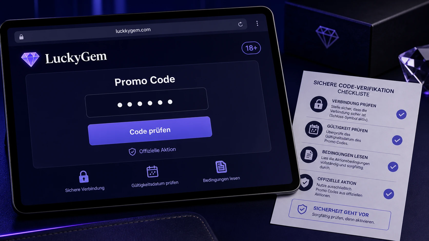 LuckyGem Promo Code und Bonus Code: Worauf achten?