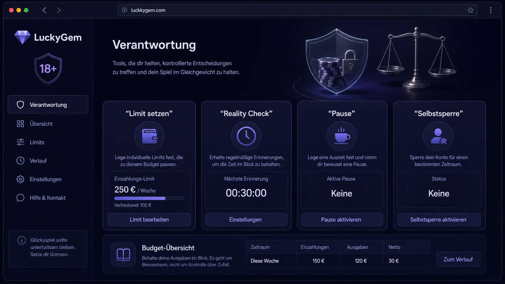 Verantwortungsvolles Spielen